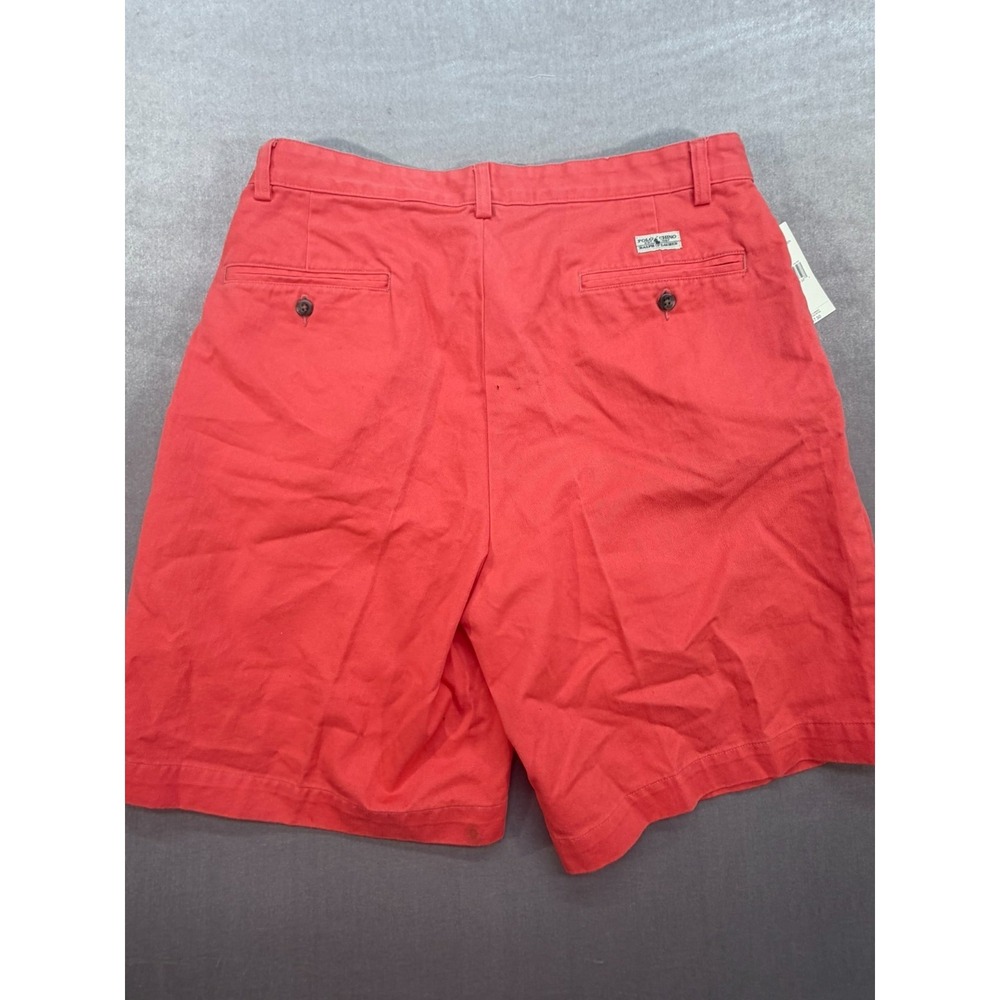 Vintage NWT Polo Ralph Lauren Red Chino Shorts "The Tyler" Size 33 - Picture 2 of 11